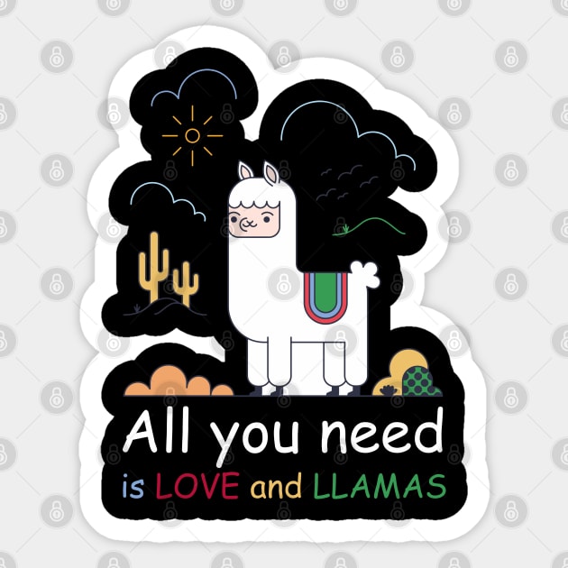 All you need is love and LLAMAS Sticker by Pannolinno